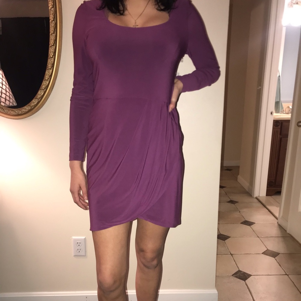 Gorgeous HALSTON faux wrap dress